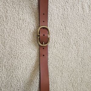 Brown leather belt